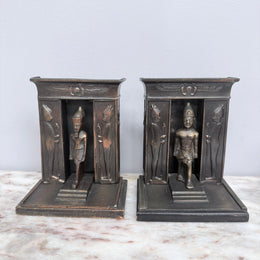 Pair Art Deco Egyptian Revival Bookends