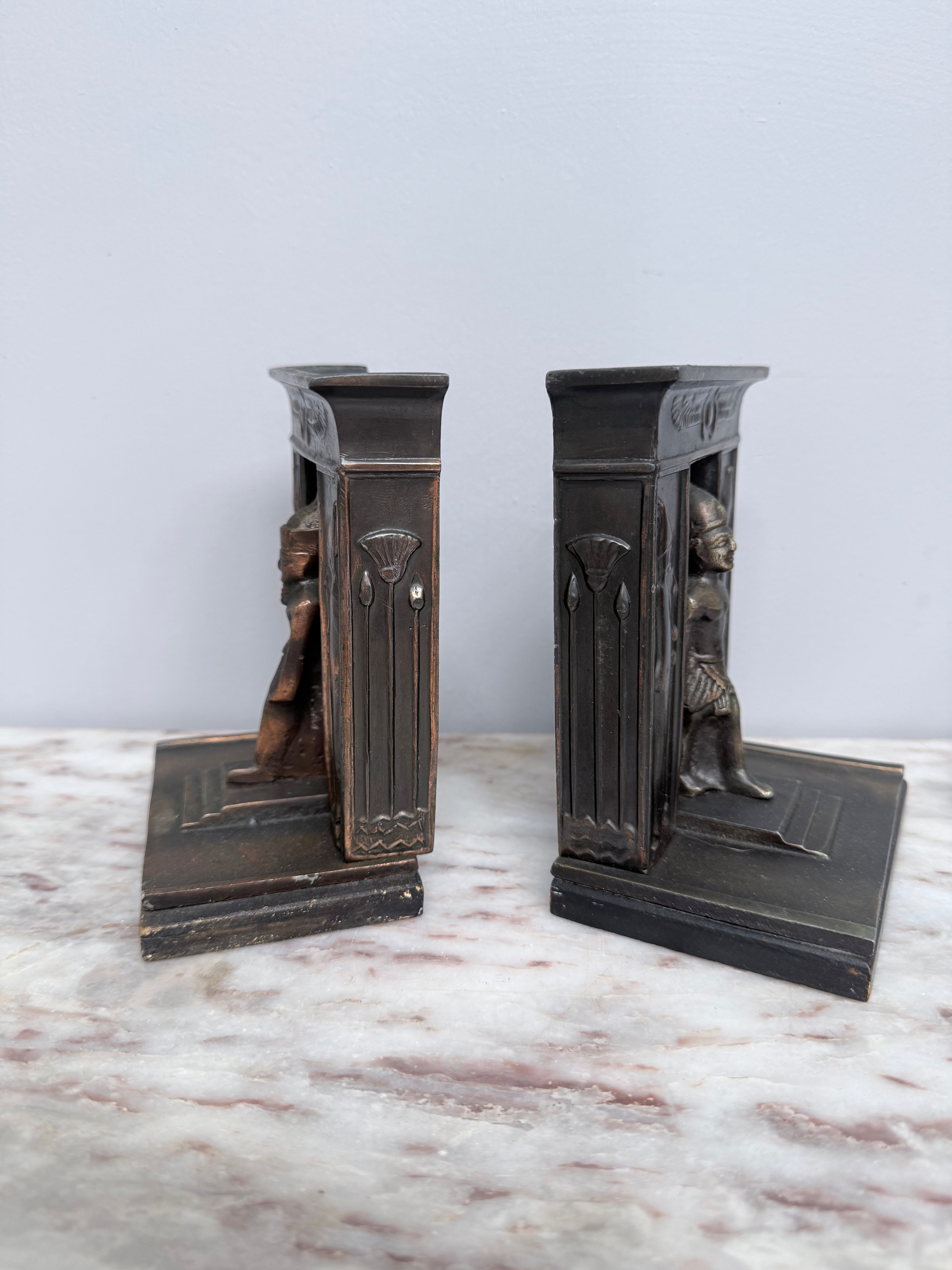 Pair Art Deco Egyptian Revival Bookends | Antique & Vintage | Moonee Ponds Antiques | Australia Wide