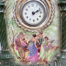 Edwardian Ceramic Mantle Clock
