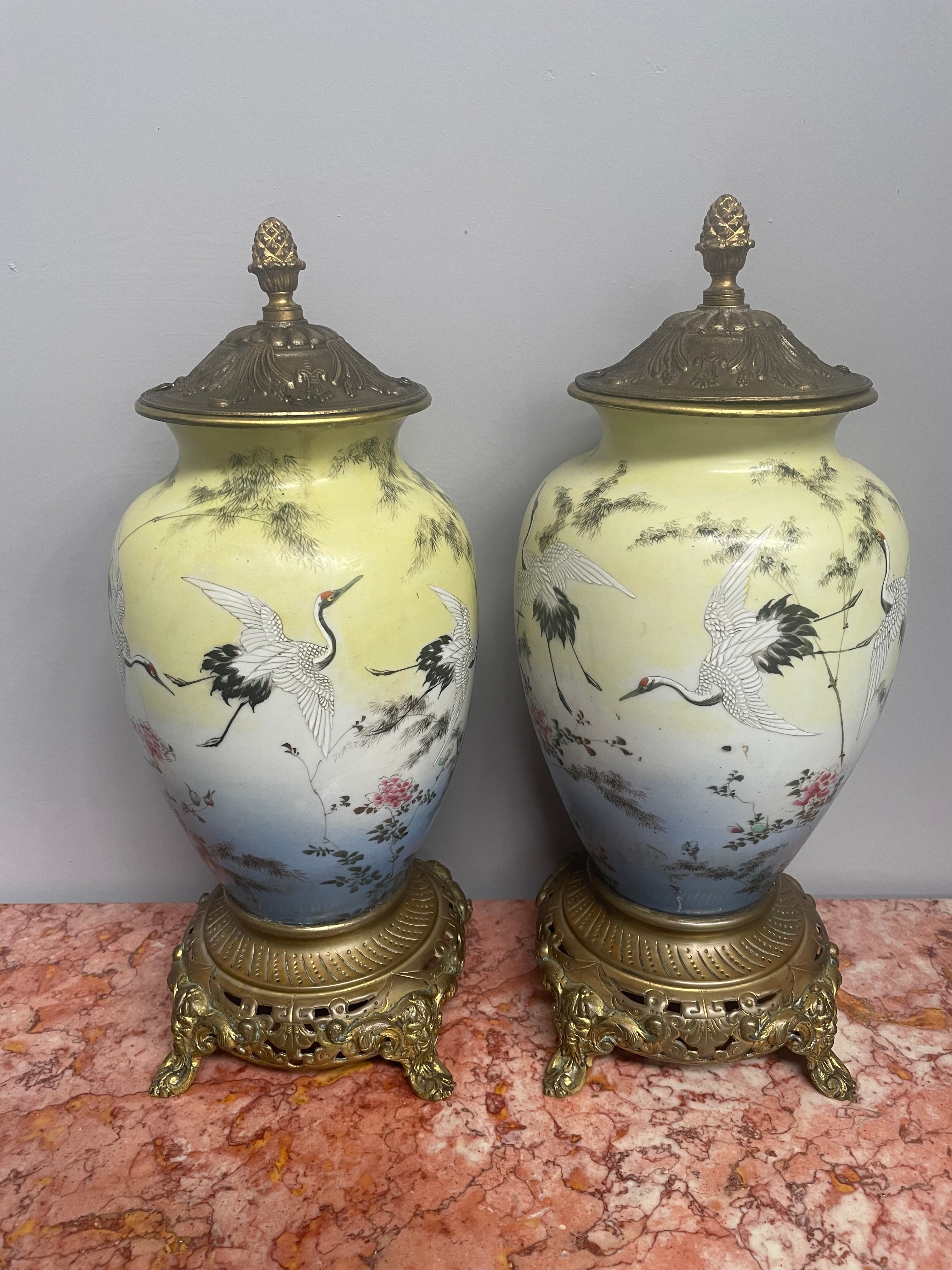 Attractive Pair Of Antique Japanese Urns | Antique & Vintage | Moonee Ponds Antiques | Australia Wide Delivery