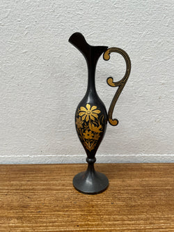 Vintage Gold Inlaid Metal Vase | Antique & Vintage | Moonee Ponds Antiques | Australia Wide Delivery