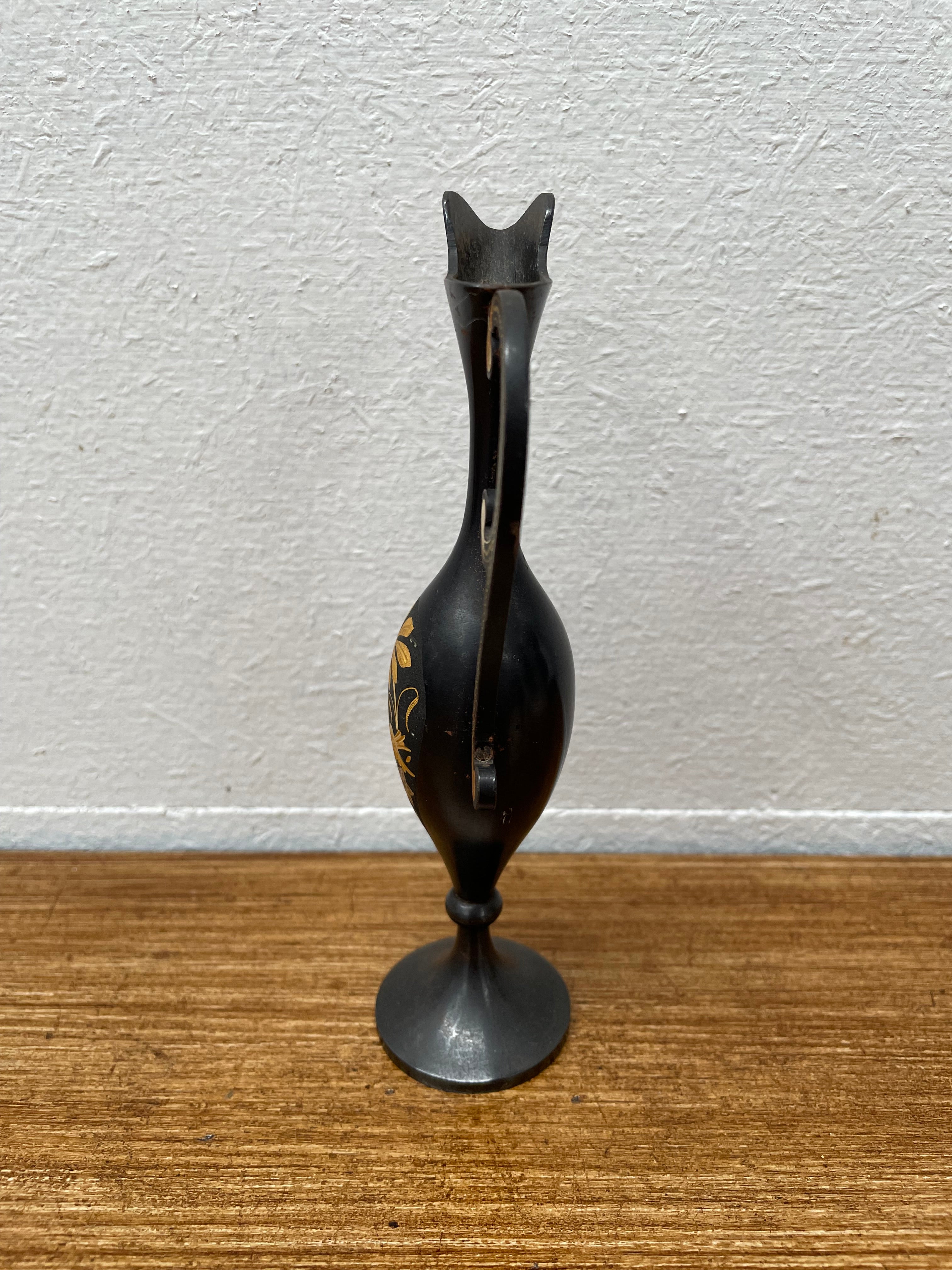 Vintage Gold Inlaid Metal Vase | Antique & Vintage | Moonee Ponds Antiques | Australia Wide Delivery