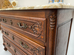 Impressive Louis XV Style Oak Marble Top Commode | Antique & Vintage | Moonee Ponds Antiques | Australia Wide Delivery