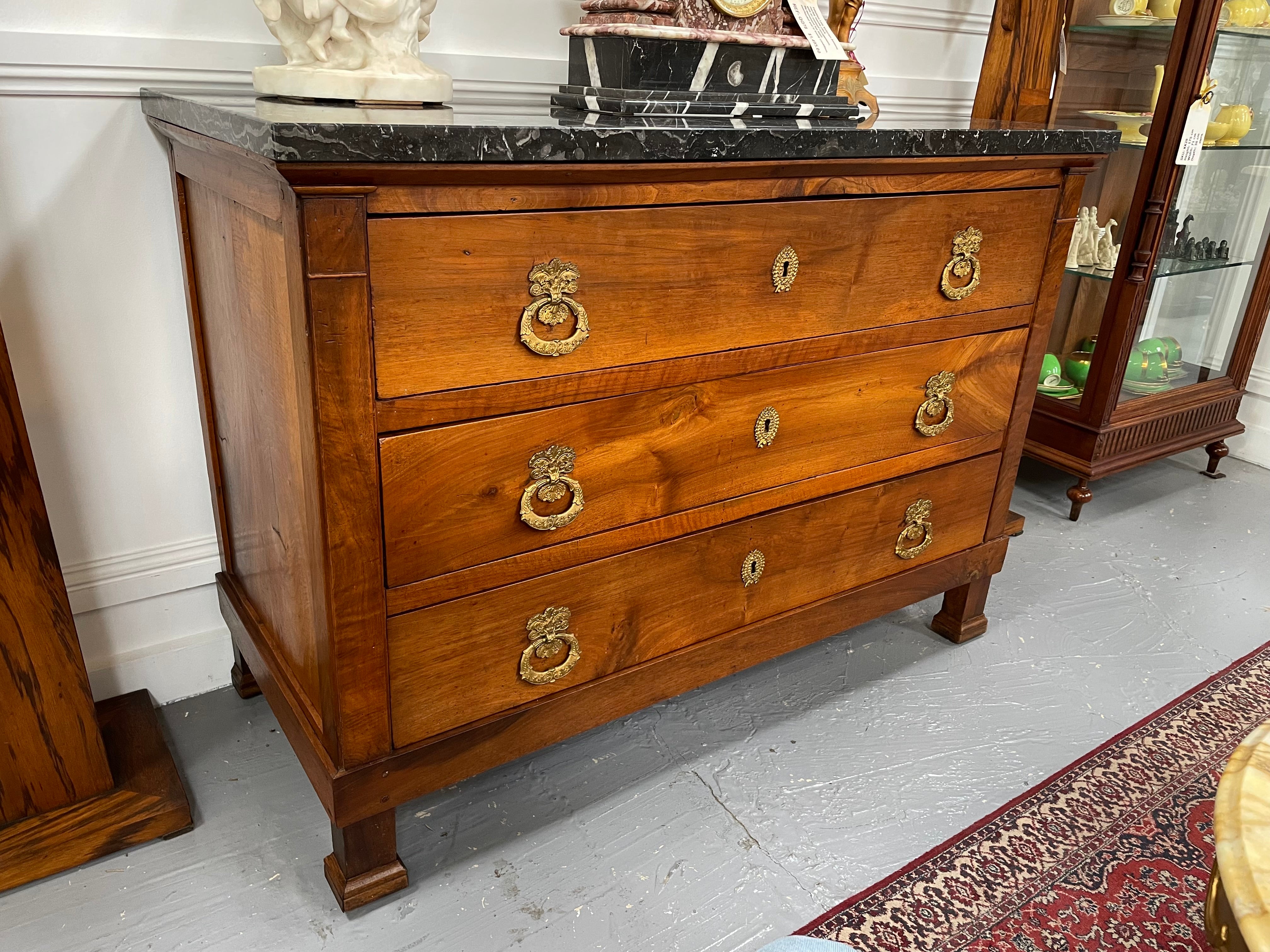 French Walnut Empire Marble Top Commode | Antique & Vintage | Moonee Ponds Antiques | Australia Wide Delivery