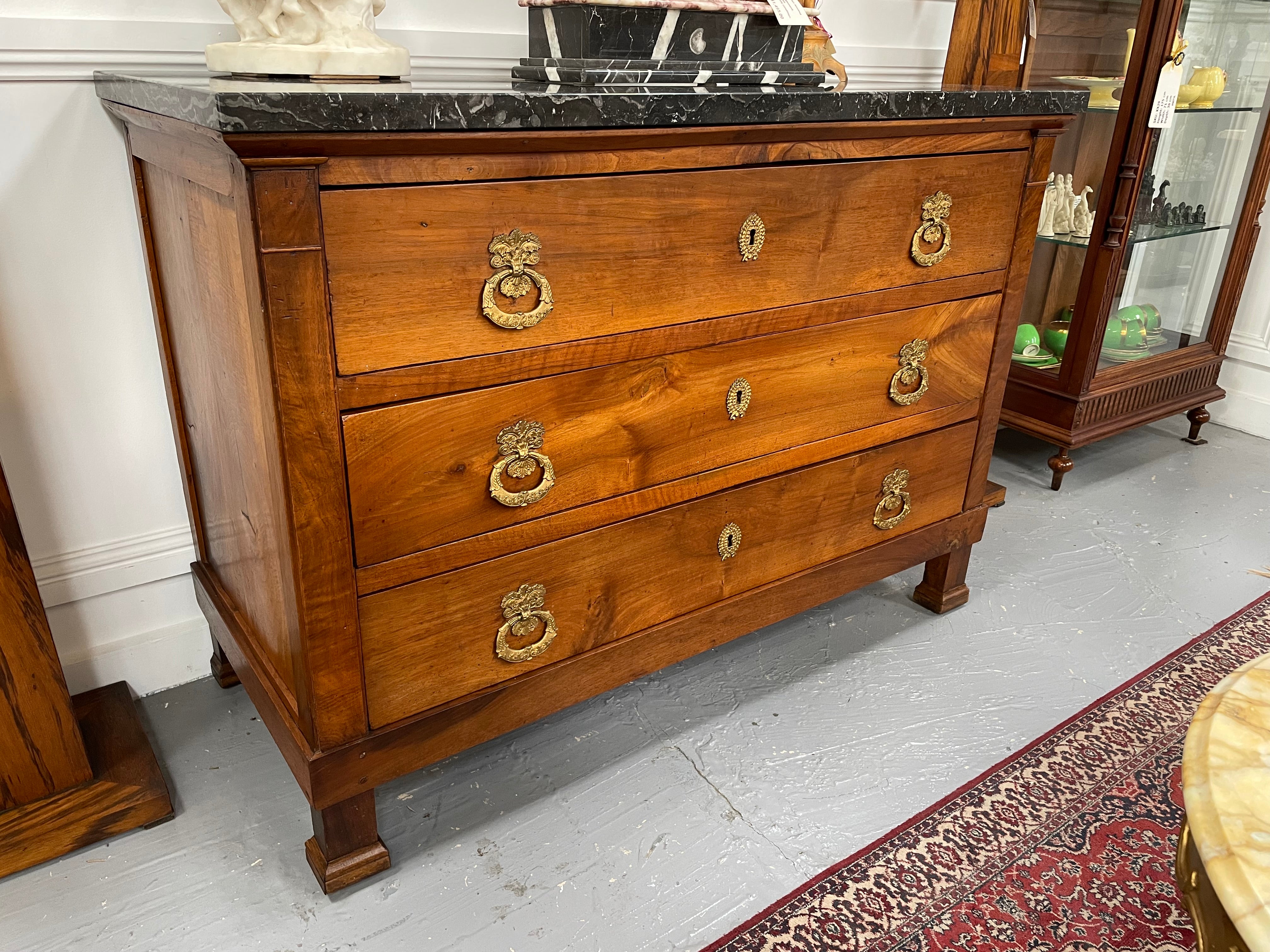 French Walnut Empire Marble Top Commode | Antique & Vintage | Moonee Ponds Antiques | Australia Wide Delivery