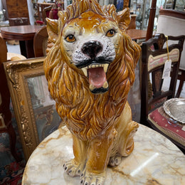 Stunning vintage Italian terra cotta glazed roaring lion. Beautifully made, great workmanship. Circa 1950's.&nbsp;In good original condition please view photos as they help form part of the description and condition.&nbsp;
