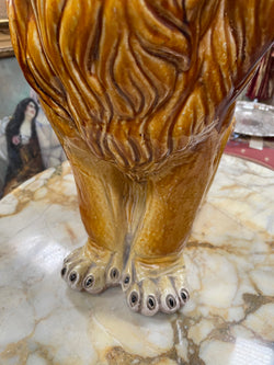 Vintage Italian Terra Cotta Glazed Roaring Lion | Antique & Vintage | Moonee Ponds Antiques | Australia Wide Delivery