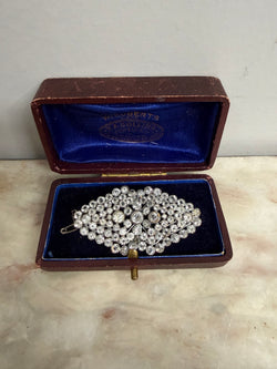 Pretty Victorian Georgian Style Rhinestone Brooch Moonee Ponds Antiques