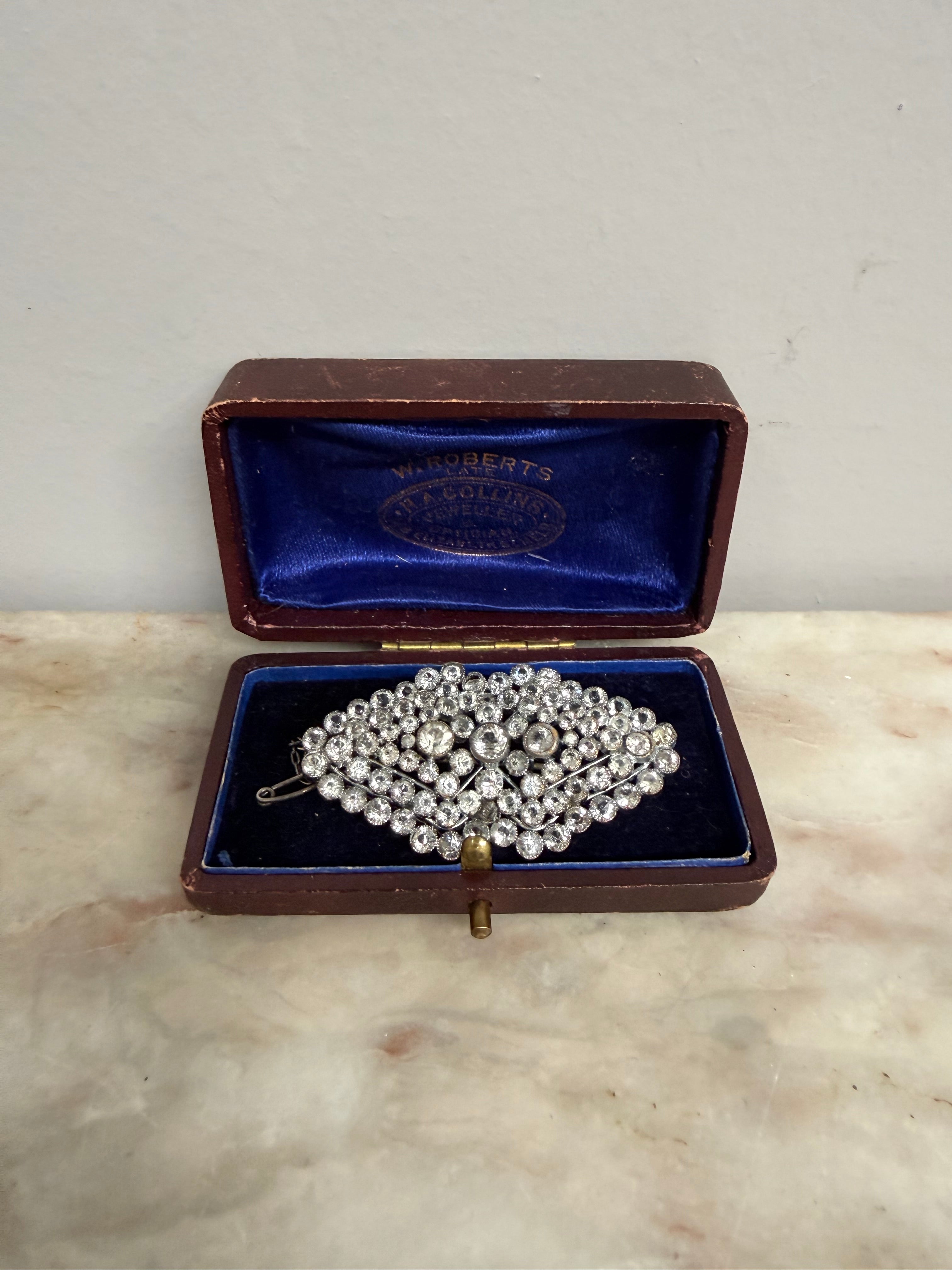 Pretty Victorian Georgian Style Rhinestone Brooch | Antique & Vintage | Moonee Ponds Antiques | Australia Wide Delivery