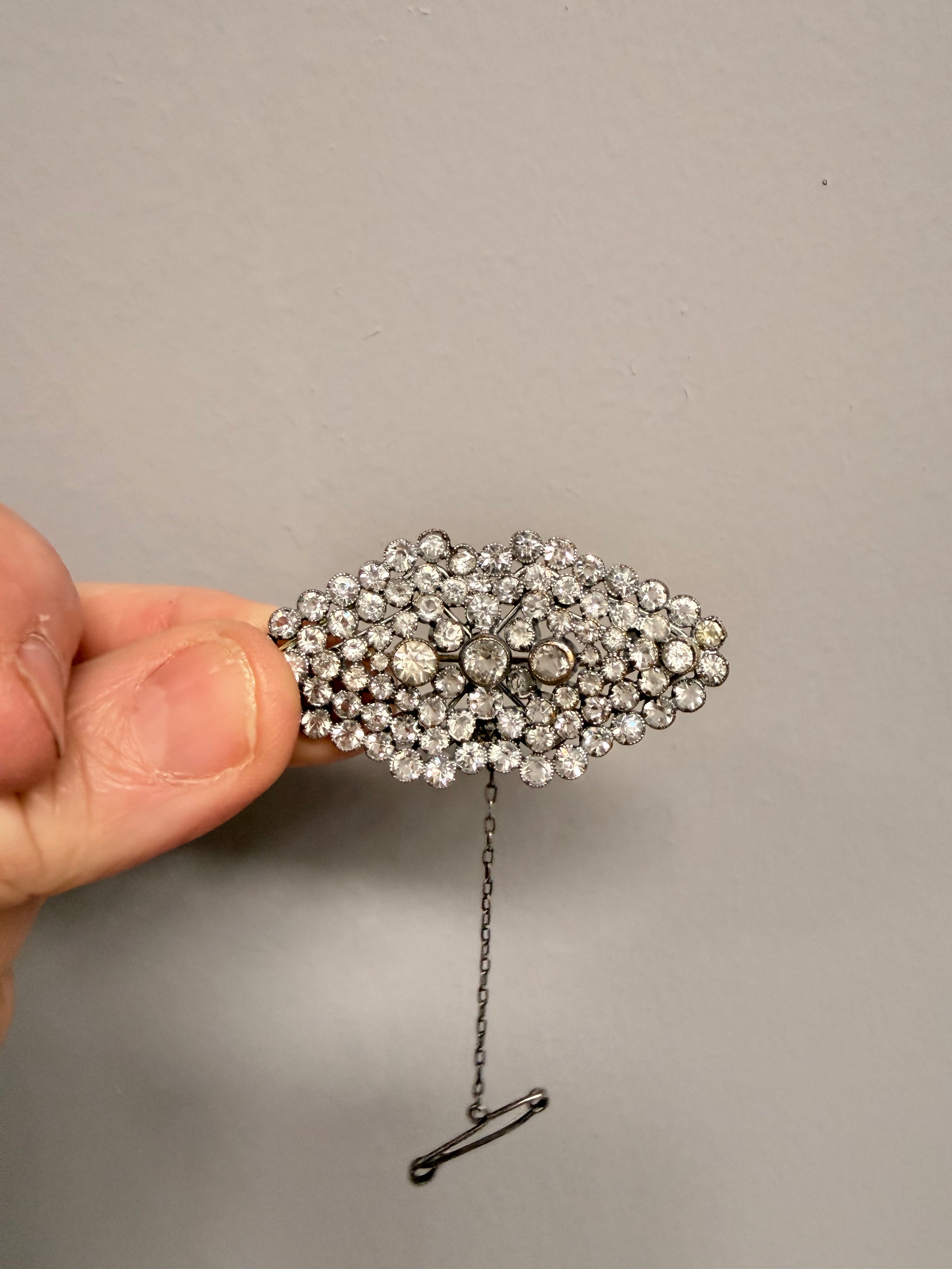 Pretty Victorian Georgian Style Rhinestone Brooch | Antique & Vintage | Moonee Ponds Antiques | Australia Wide Delivery