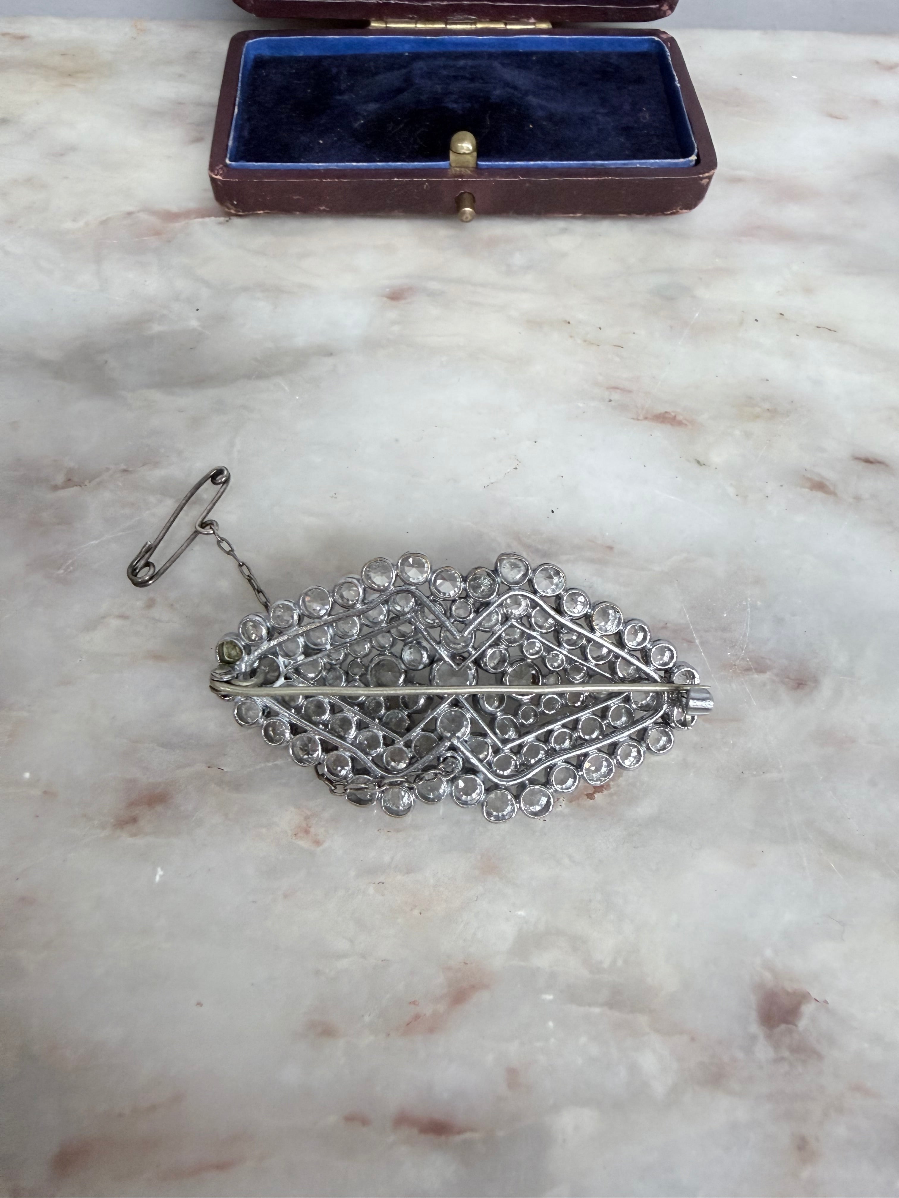 Pretty Victorian Georgian Style Rhinestone Brooch | Antique & Vintage | Moonee Ponds Antiques | Australia Wide Delivery