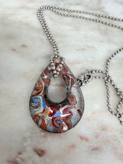 Vintage Murano Glass Pendant & Chain Moonee Ponds Antiques