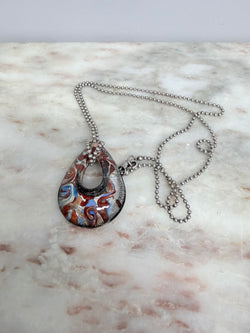 Vintage Murano Glass Pendant & Chain Moonee Ponds Antiques