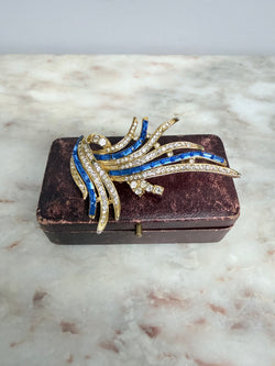 Attractive Vintage Rhinestone Brooch Moonee Ponds Antiques