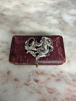 Vintage Silver Metal Art Nouveau Style Brooch Moonee Ponds Antiques