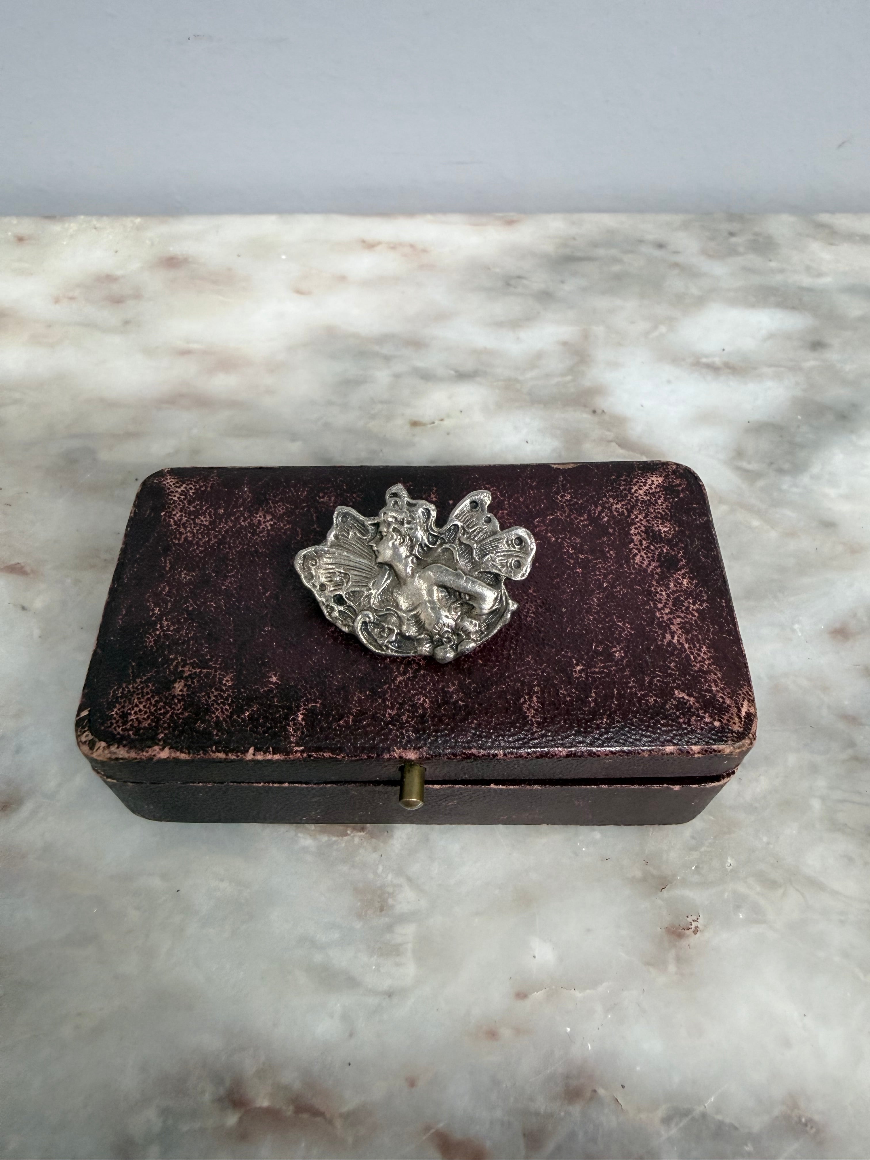 Vintage Silver Metal Art Nouveau Style Small Fairy Brooch | Antique & Vintage | Moonee Ponds Antiques | Australia Wide Delivery