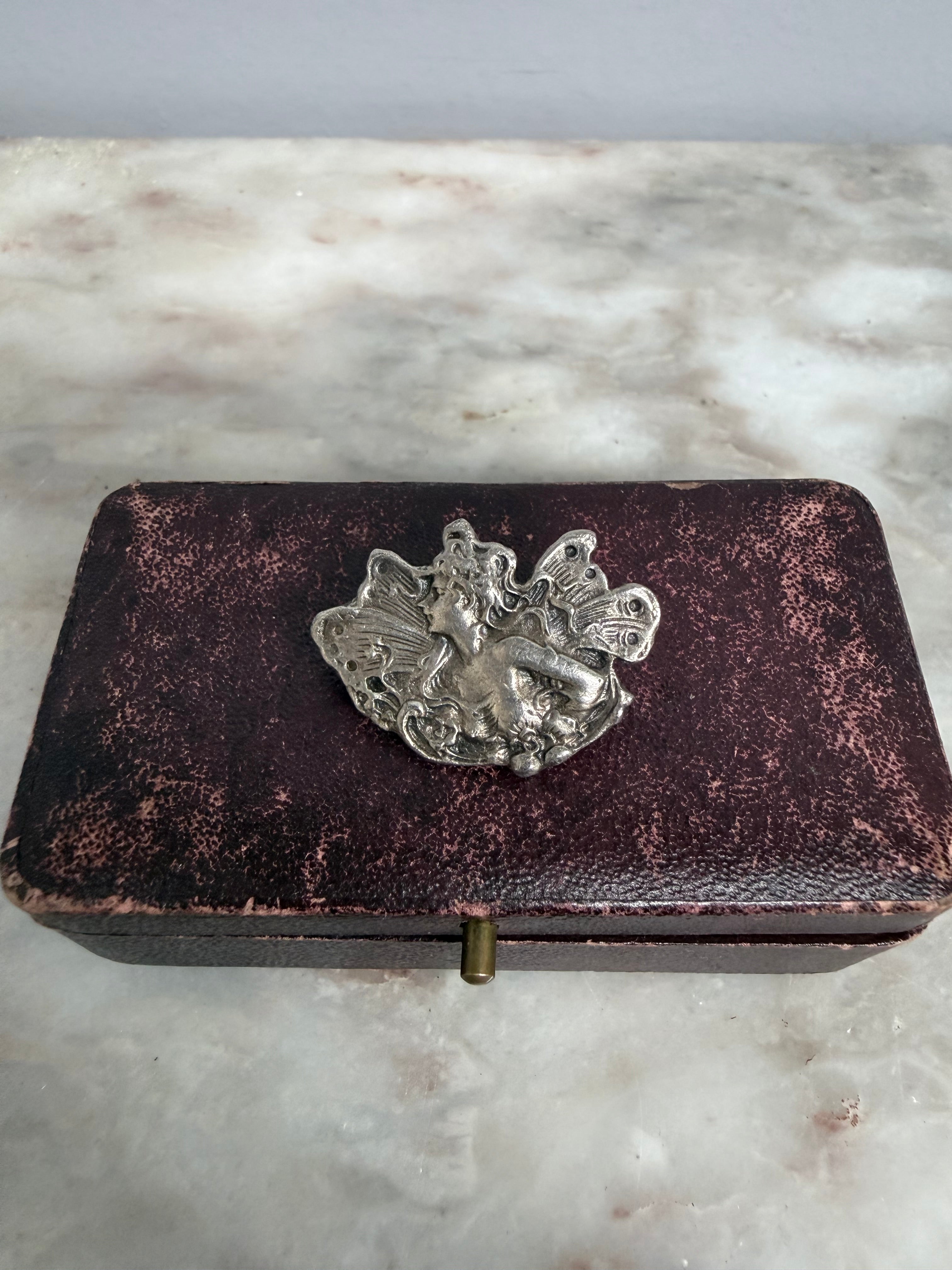 Vintage Silver Metal Art Nouveau Style Small Fairy Brooch | Antique & Vintage | Moonee Ponds Antiques | Australia Wide Delivery