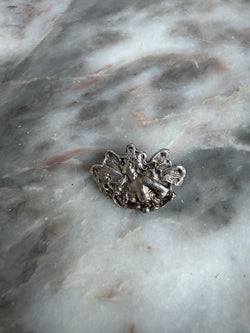 Vintage Silver Metal Art Nouveau Style Small Fairy Brooch Moonee Ponds Antiques
