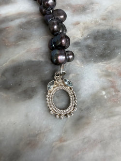 Lovely Vintage Tahitian Baroque Pearl & 925 Silver Bracelet Moonee Ponds Antiques