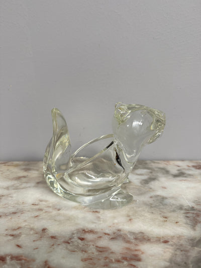 Charming Vintage Art Glass Squirrel