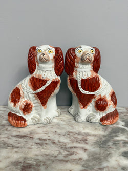 Pair of Antique Staffordshire Spaniels C1870's Moonee Ponds Antiques
