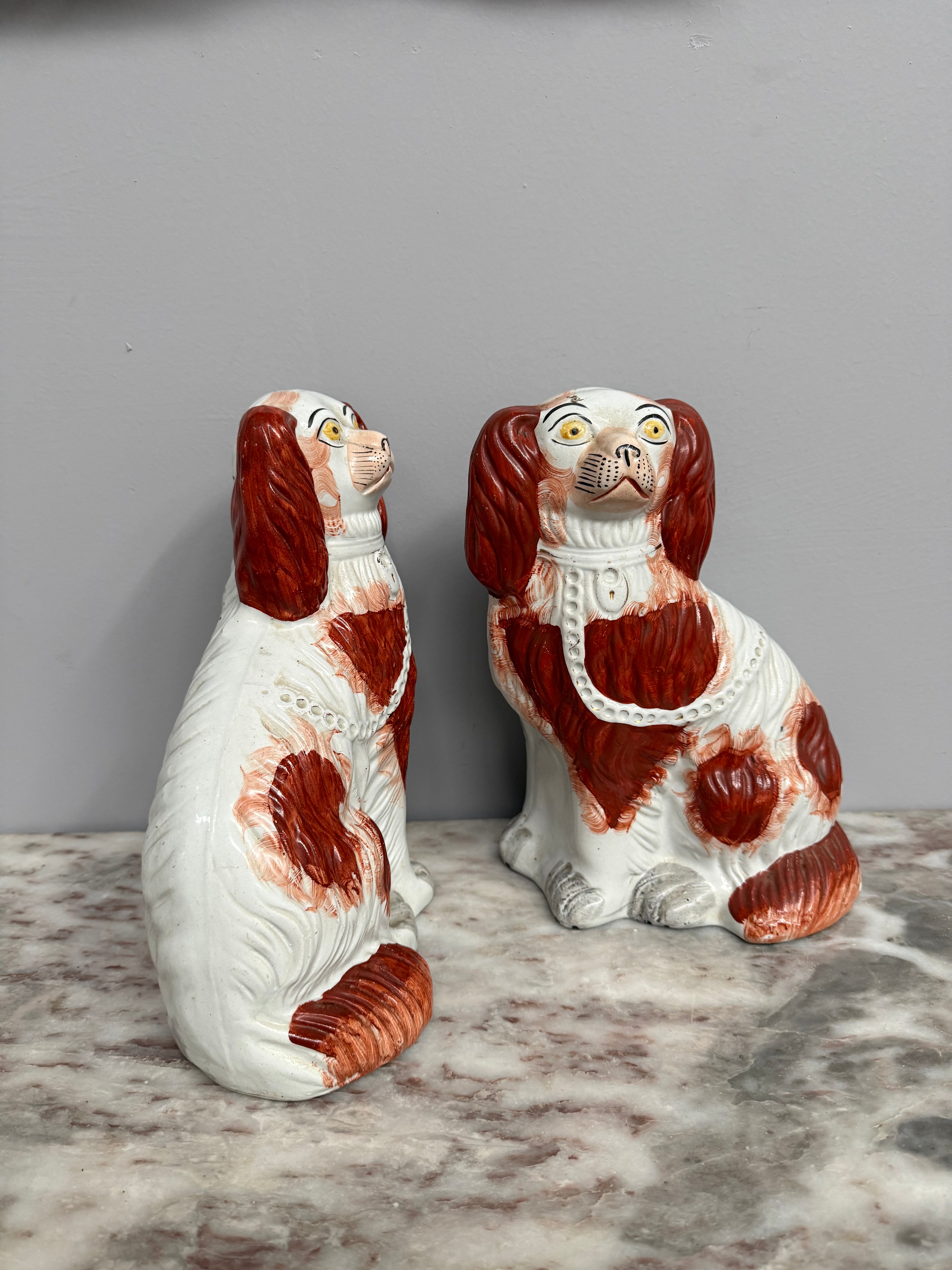 Pair of Antique Staffordshire Spaniels C1870's | Antique & Vintage | Moonee Ponds Antiques | Australia Wide Delivery