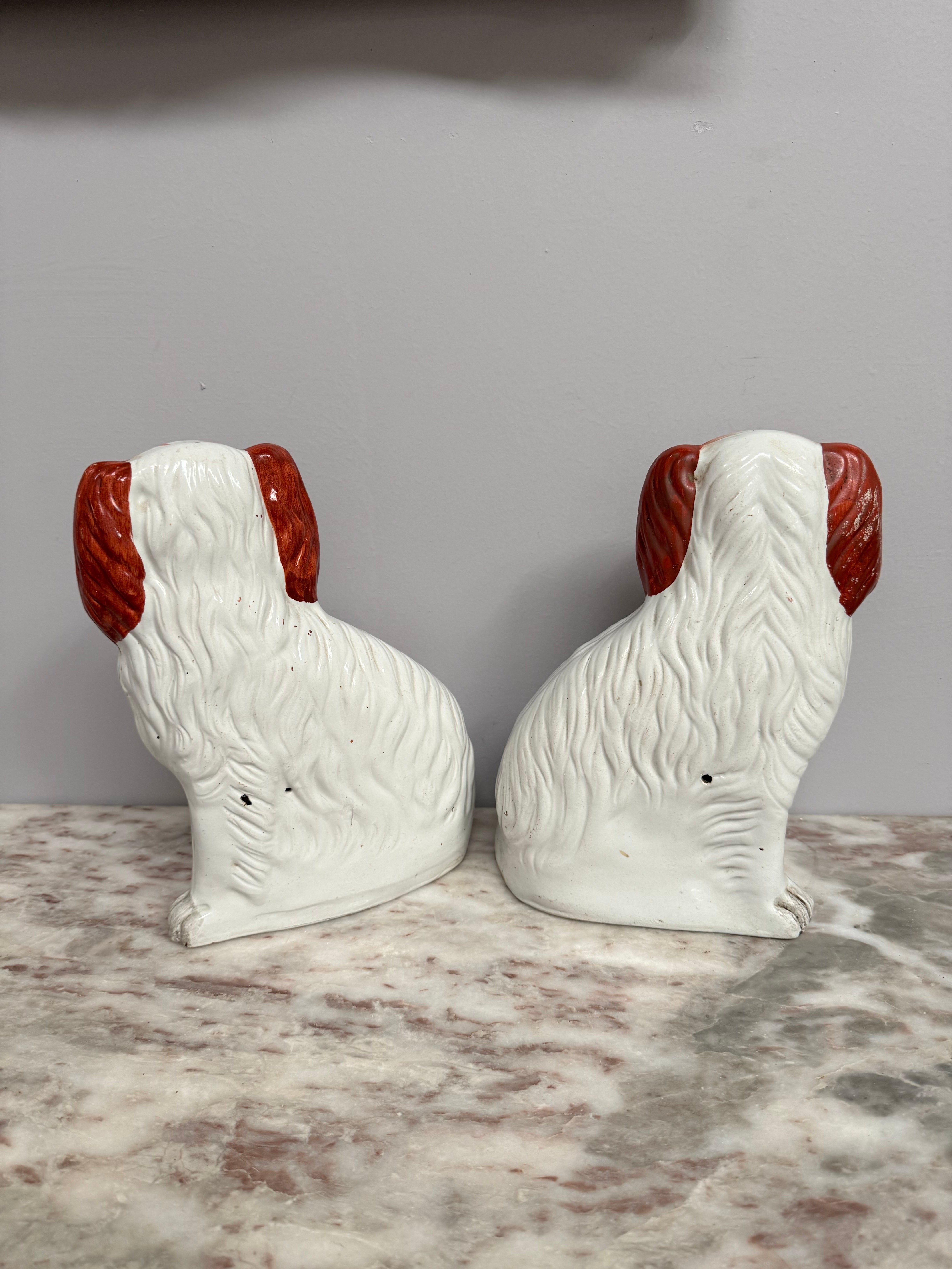 Pair of Antique Staffordshire Spaniels C1870's | Antique & Vintage | Moonee Ponds Antiques | Australia Wide Delivery
