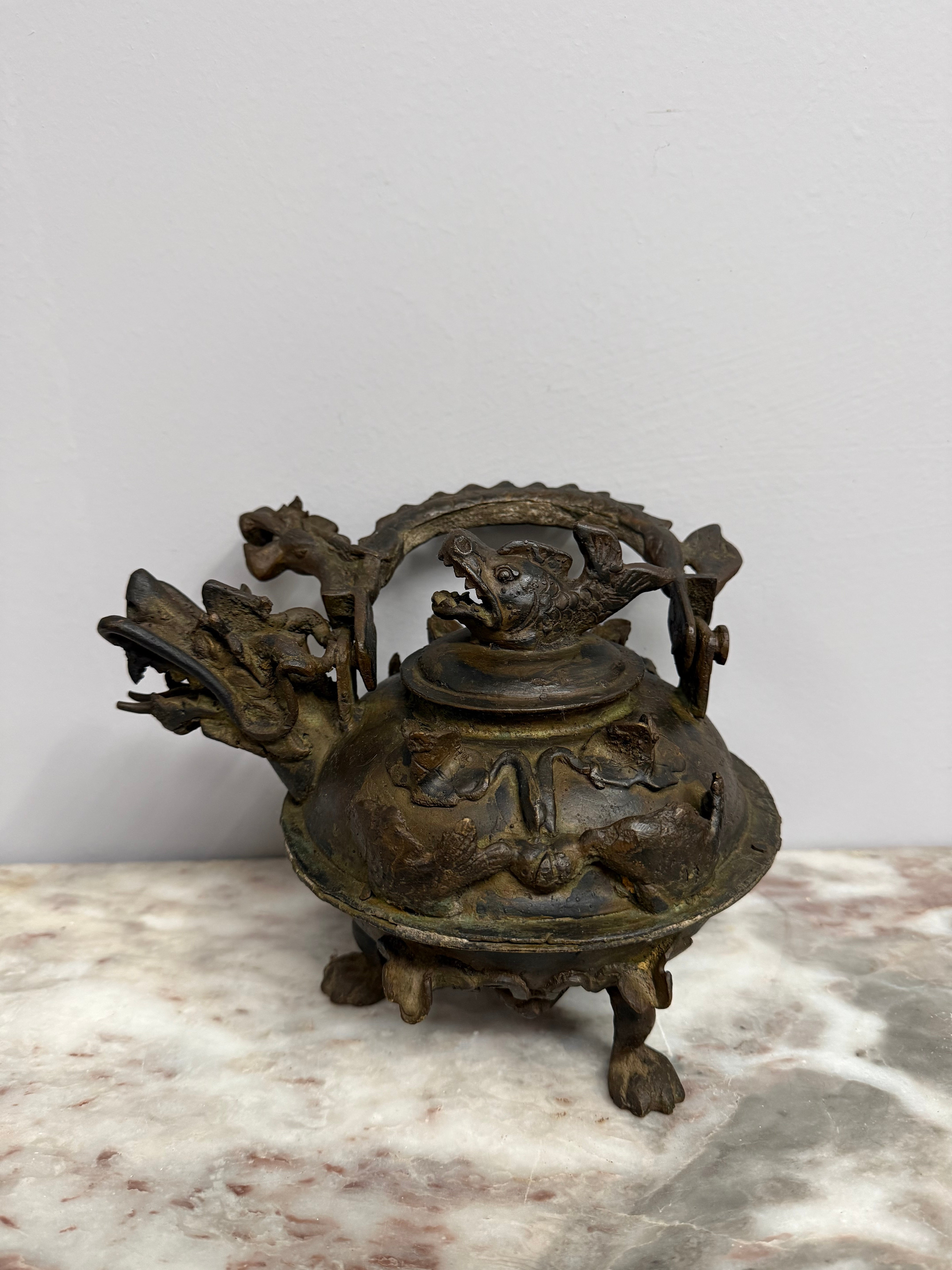 Bronze Chinese Dragon Teapot | Antique & Vintage | Moonee Ponds Antiques | Australia Wide Delivery