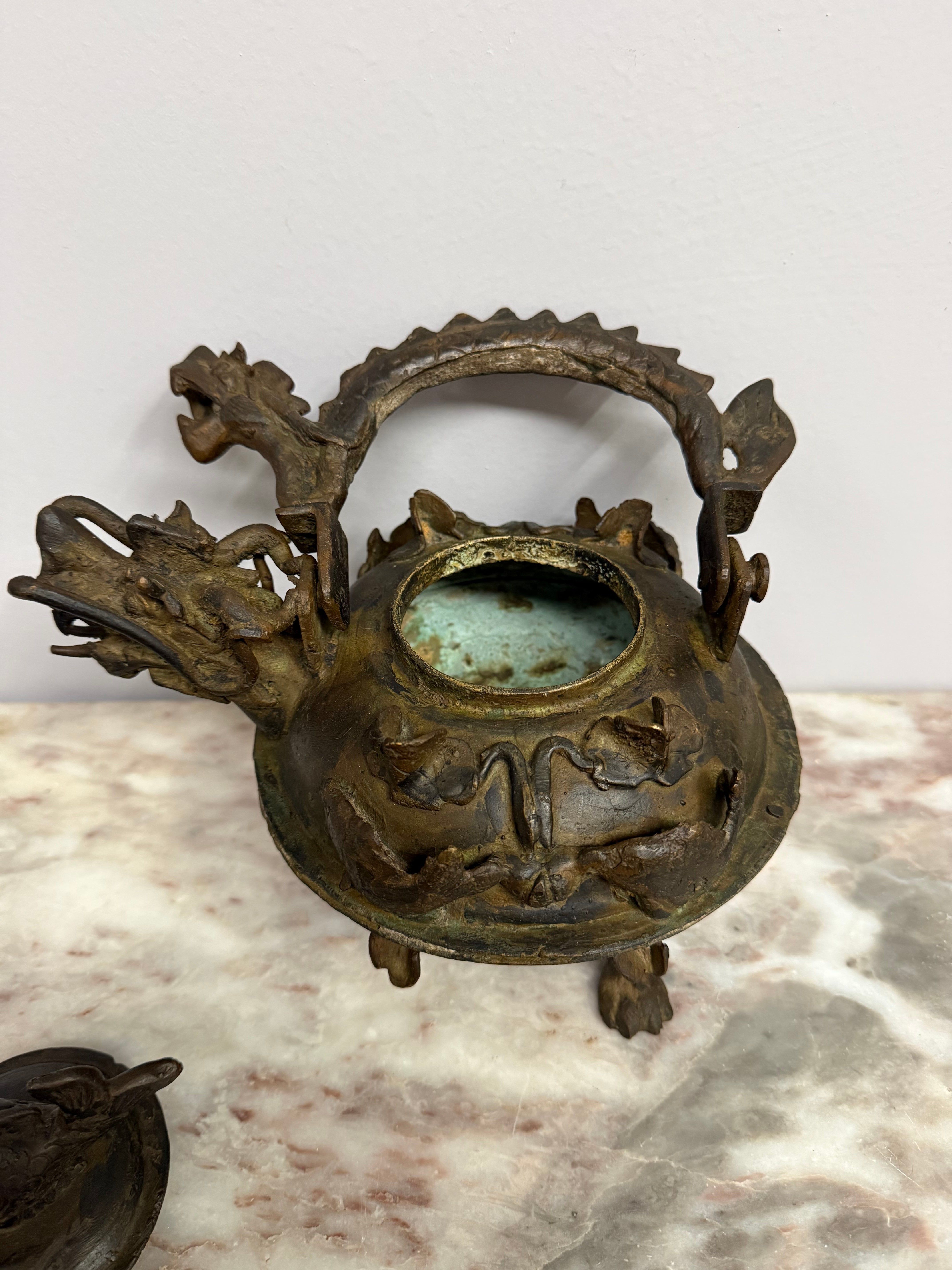 Bronze Chinese Dragon Teapot | Antique & Vintage | Moonee Ponds Antiques | Australia Wide Delivery