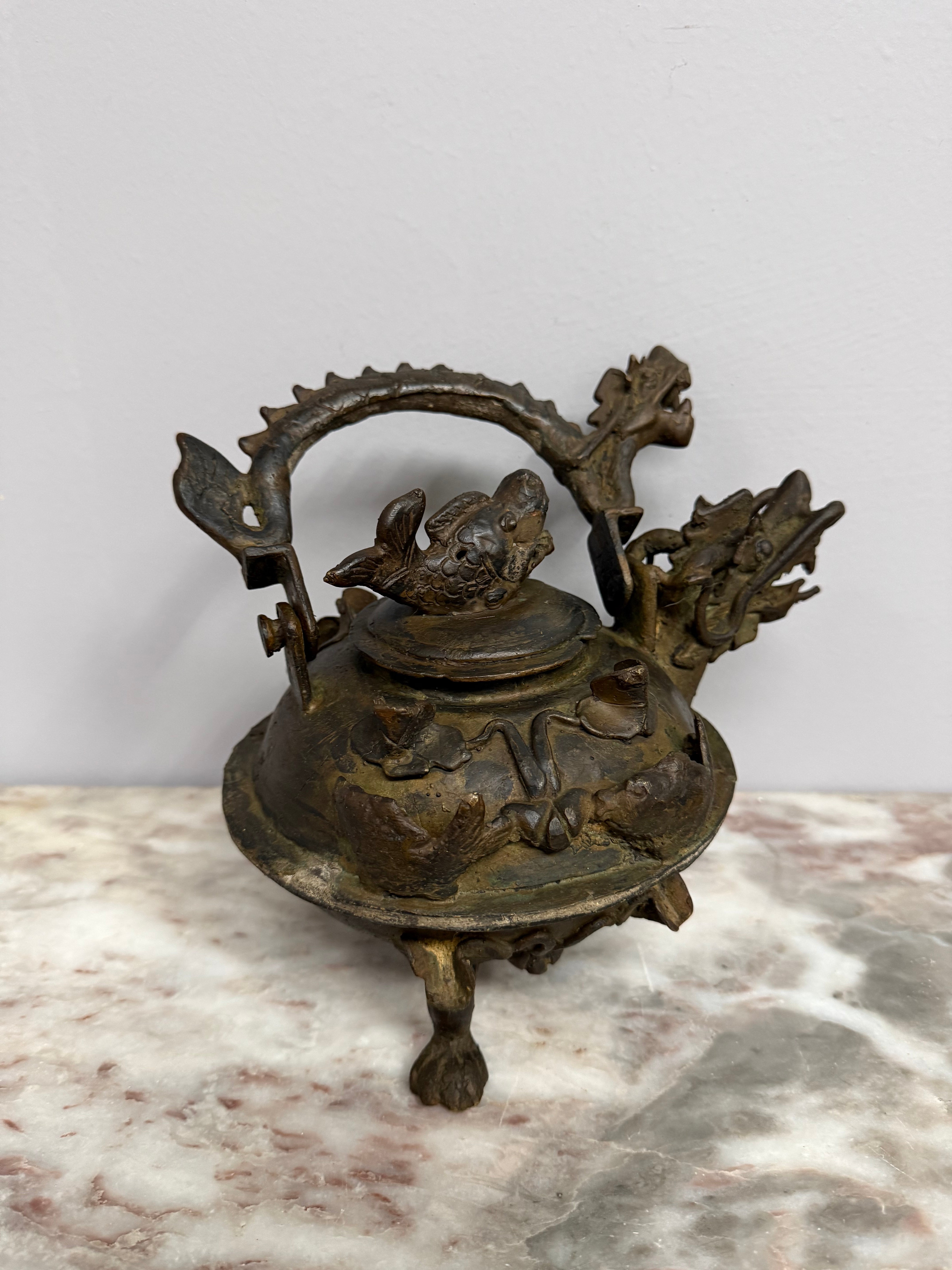 Bronze Chinese Dragon Teapot | Antique & Vintage | Moonee Ponds Antiques | Australia Wide Delivery