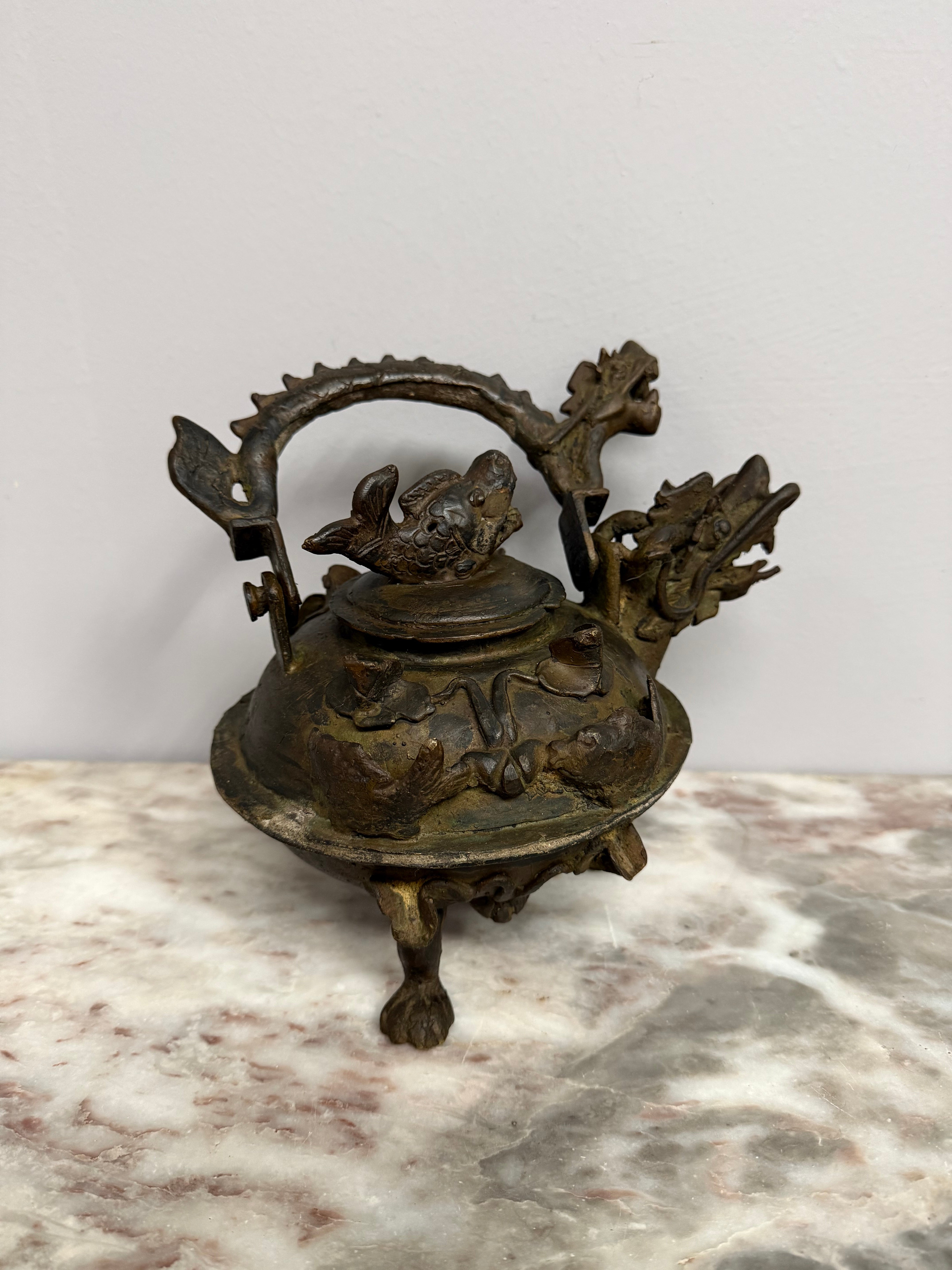 Bronze Chinese Dragon Teapot | Antique & Vintage | Moonee Ponds Antiques | Australia Wide Delivery