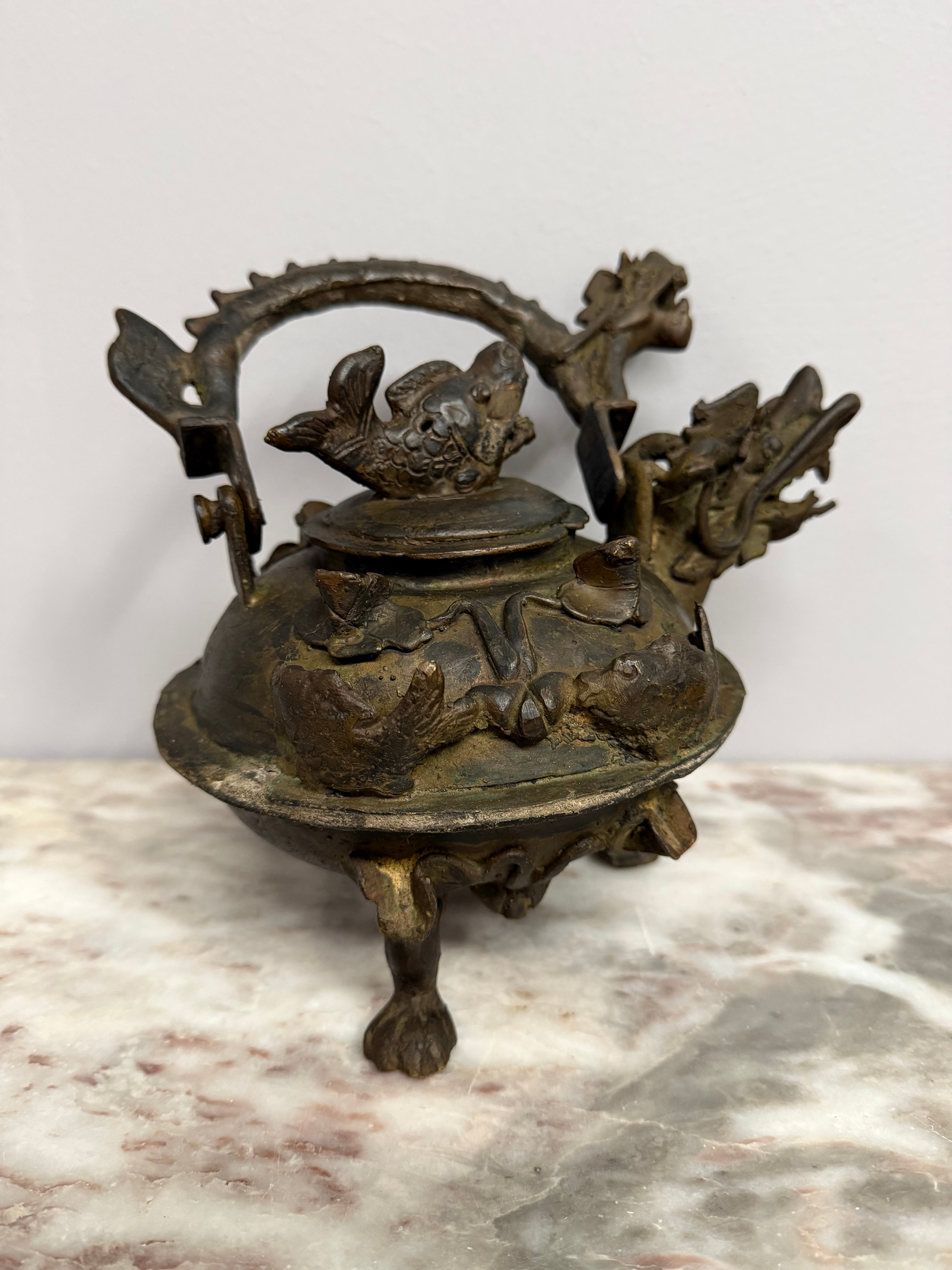 Bronze Chinese Dragon Teapot | Antique & Vintage | Moonee Ponds Antiques | Australia Wide Delivery