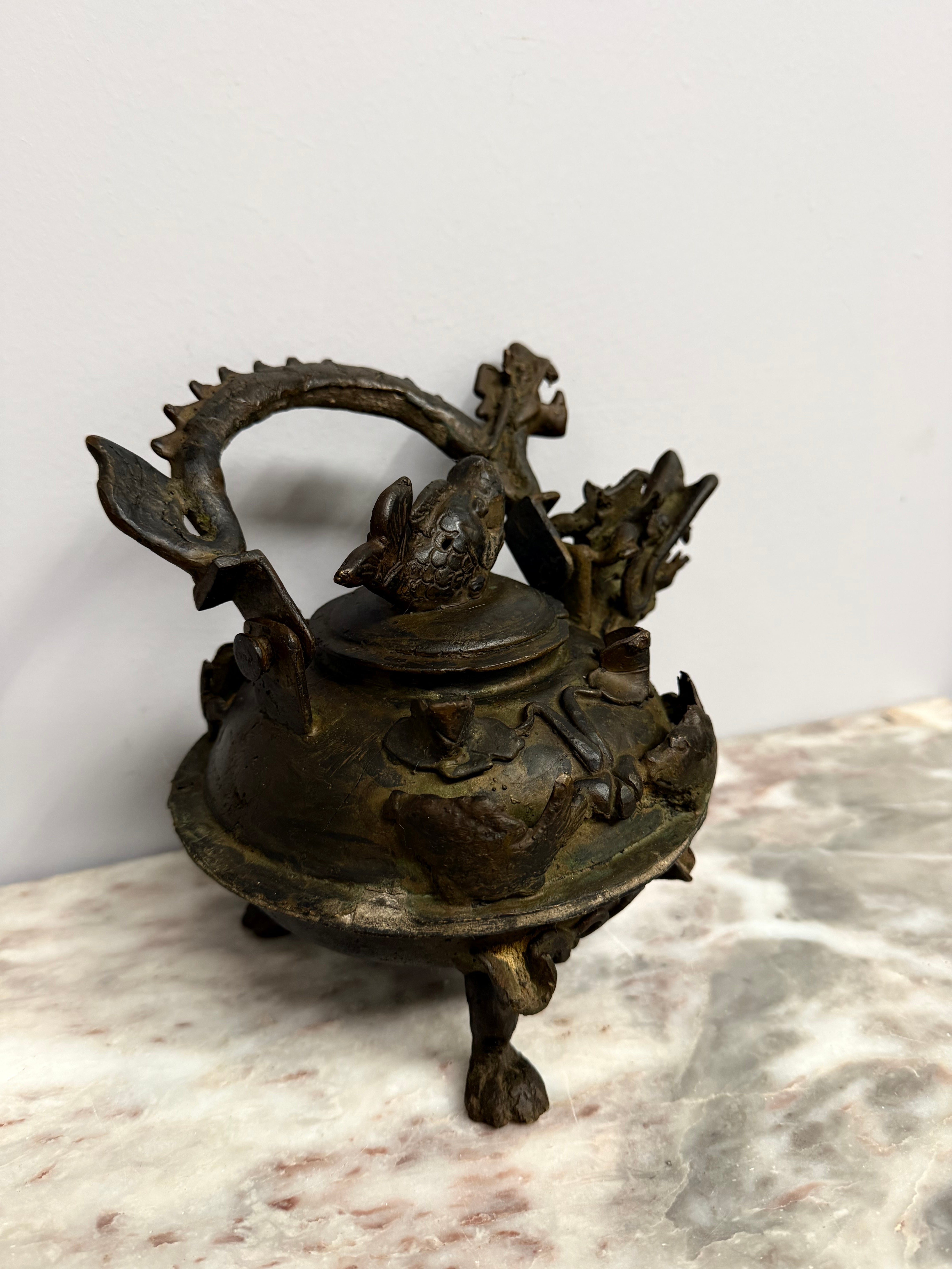 Bronze Chinese Dragon Teapot | Antique & Vintage | Moonee Ponds Antiques | Australia Wide Delivery