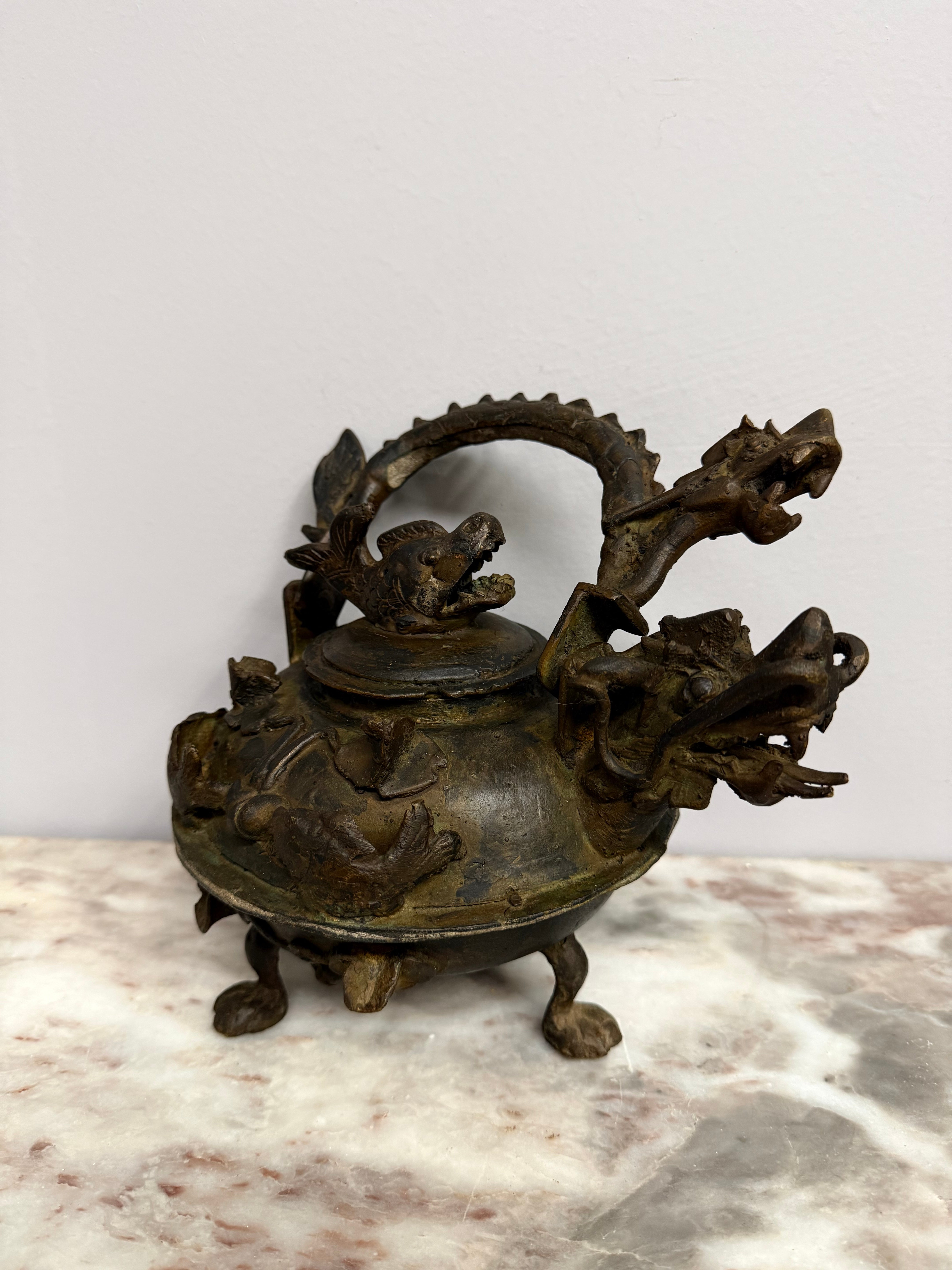 Bronze Chinese Dragon Teapot | Antique & Vintage | Moonee Ponds Antiques | Australia Wide Delivery