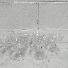 Set of 6 Vintage Waterford Crystal Champagne Glasses With Lismore Pattern