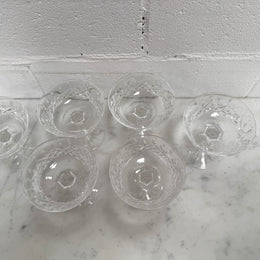 Set of 6 Vintage Waterford Crystal Champagne Glasses With Lismore Pattern