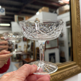 Set of 4 Vintage Waterford Crystal Champagne Glasses With Lismore Pattern