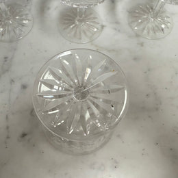 Set of 4 Vintage Waterford Crystal Champagne Glasses With Lismore Pattern
