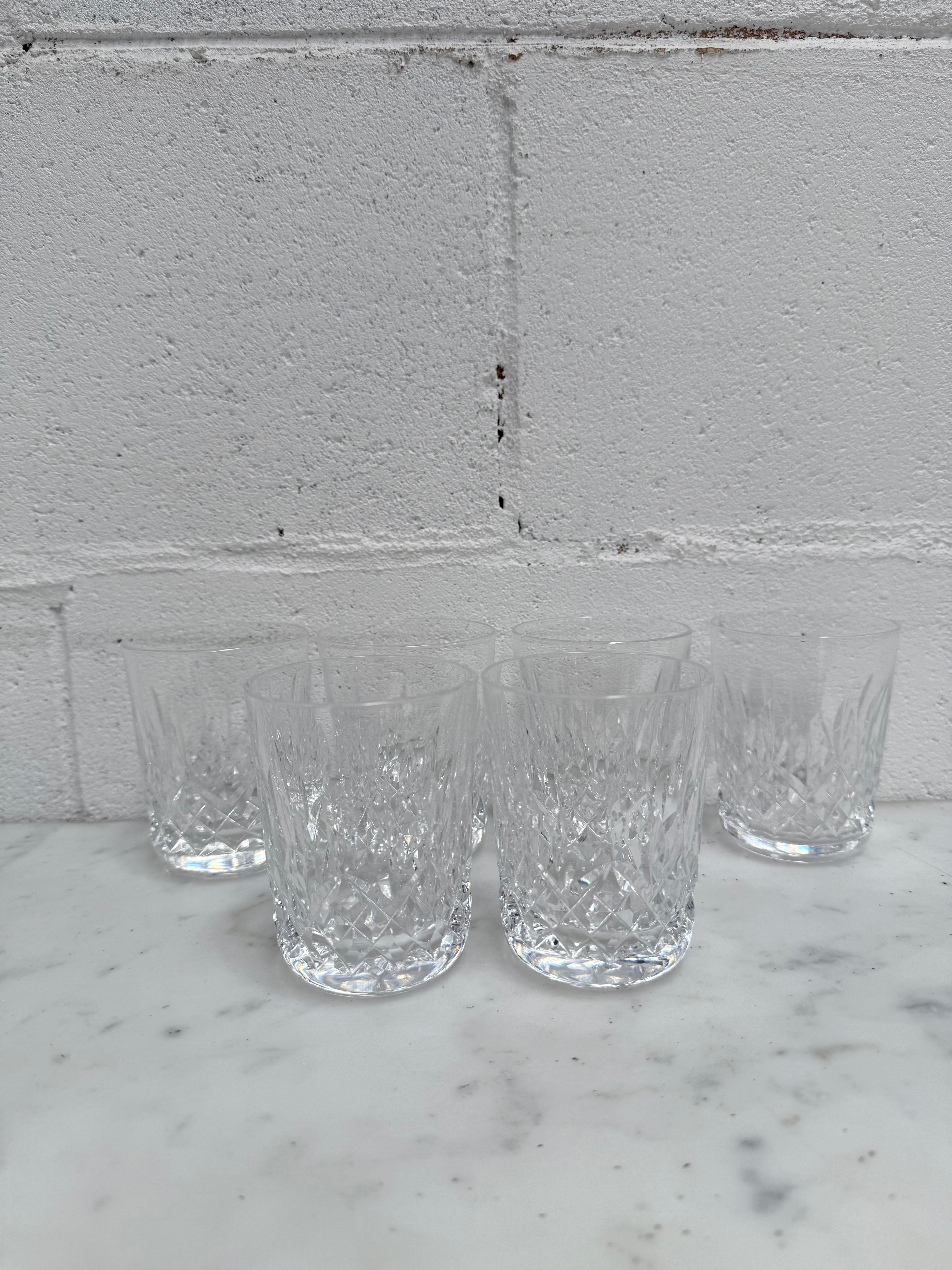 Vintage Set of Six Waterford Crystal Tumblers Lismore Pattern | Antique & Vintage | Moonee Ponds Antiques | Australia Wide