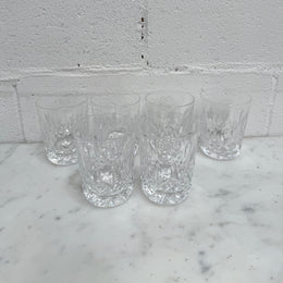 Vintage Set of Six Waterford Crystal Tumblers Lismore Pattern