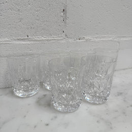 Vintage Set of Six Waterford Crystal Tumblers Lismore Pattern