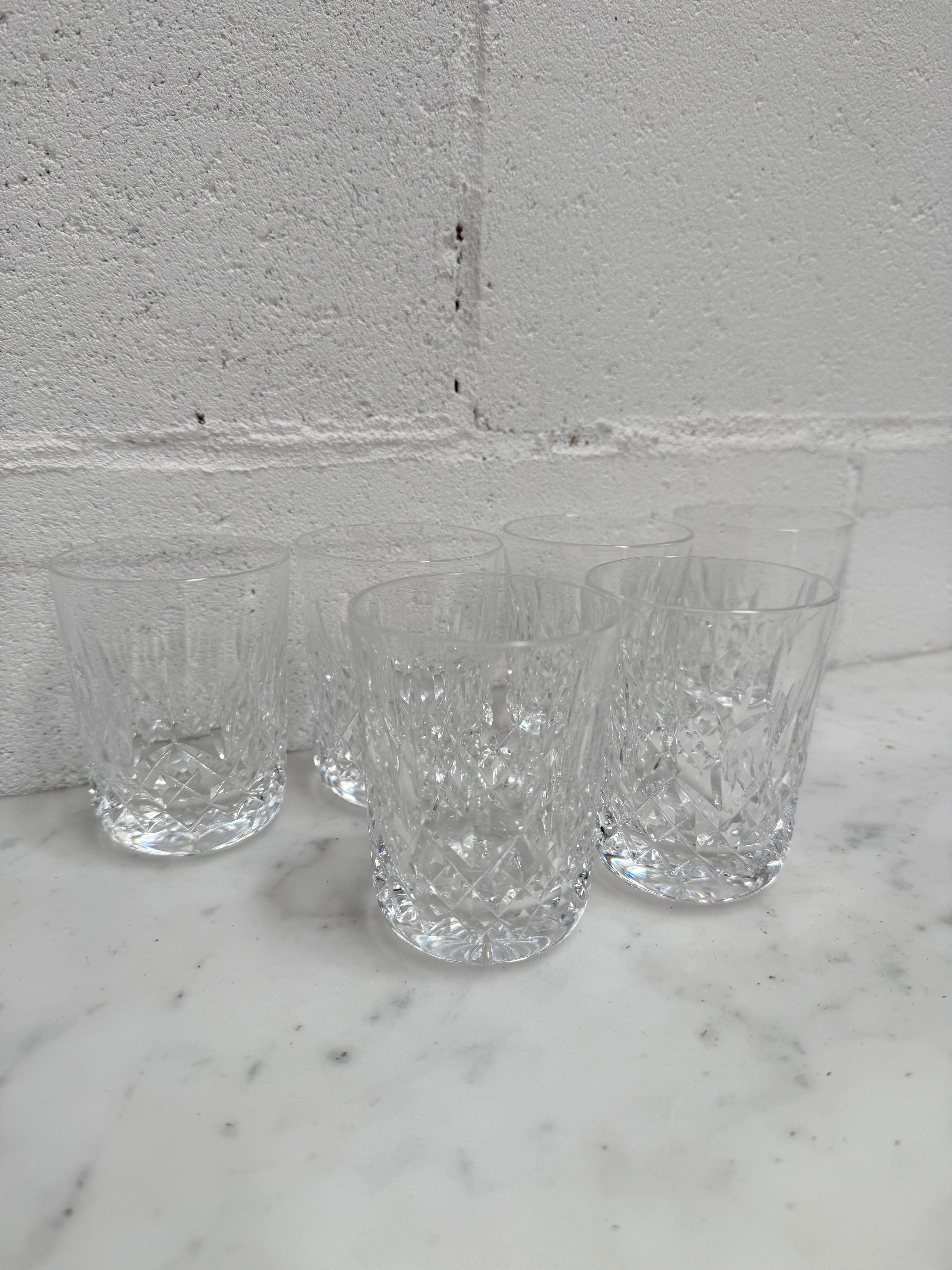 Vintage Set of Six Waterford Crystal Tumblers Lismore Pattern | Antique & Vintage | Moonee Ponds Antiques | Australia Wide