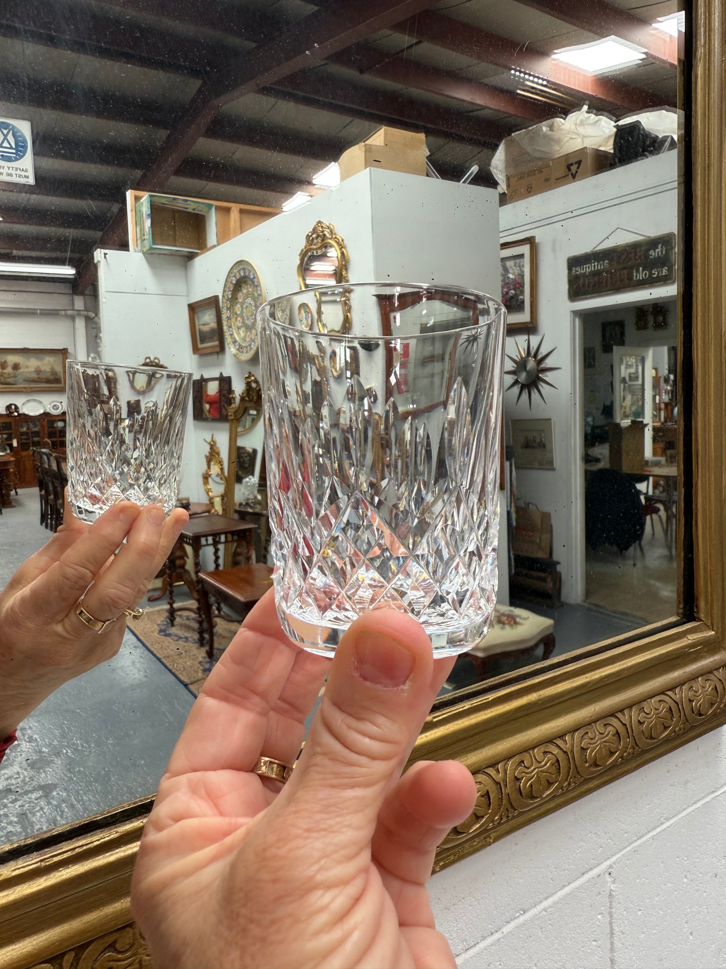 Vintage Set of Six Waterford Crystal Tumblers Lismore Pattern