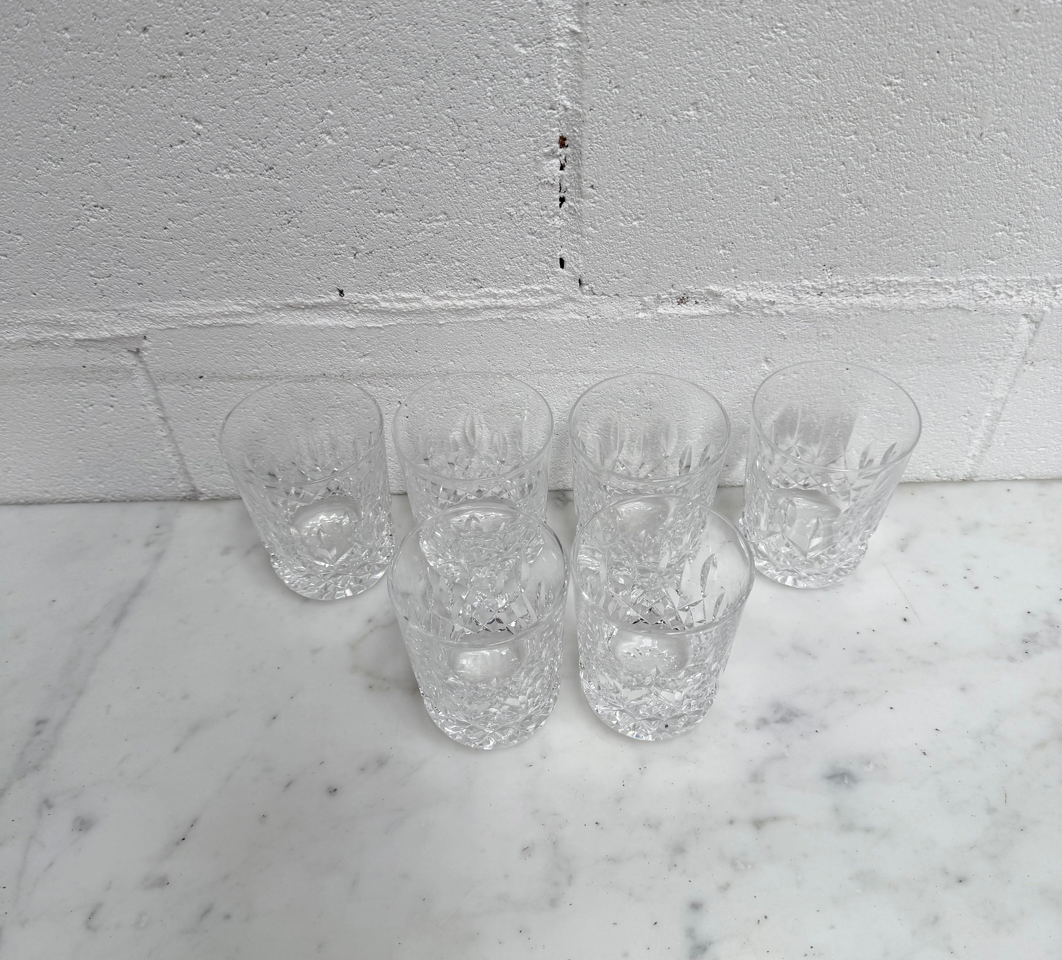 Vintage Set of Six Waterford Crystal Tumblers Lismore Pattern | Antique & Vintage | Moonee Ponds Antiques | Australia Wide