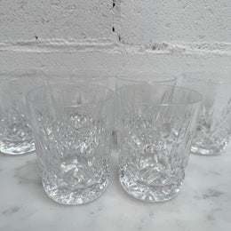 Vintage Set of Six Waterford Crystal Tumblers Lismore Pattern