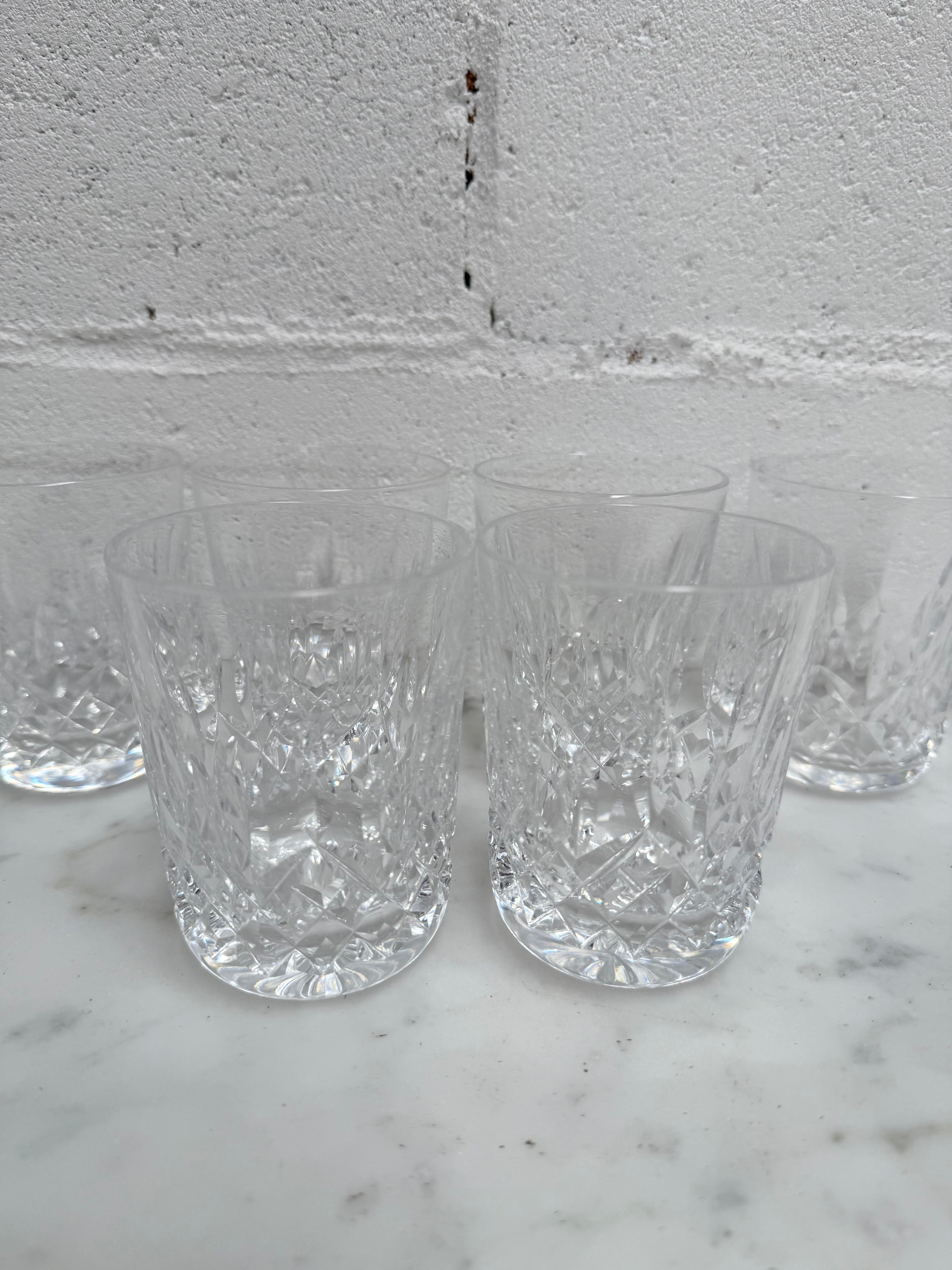 Vintage Set of Six Waterford Crystal Tumblers Lismore Pattern | Antique & Vintage | Moonee Ponds Antiques | Australia Wide