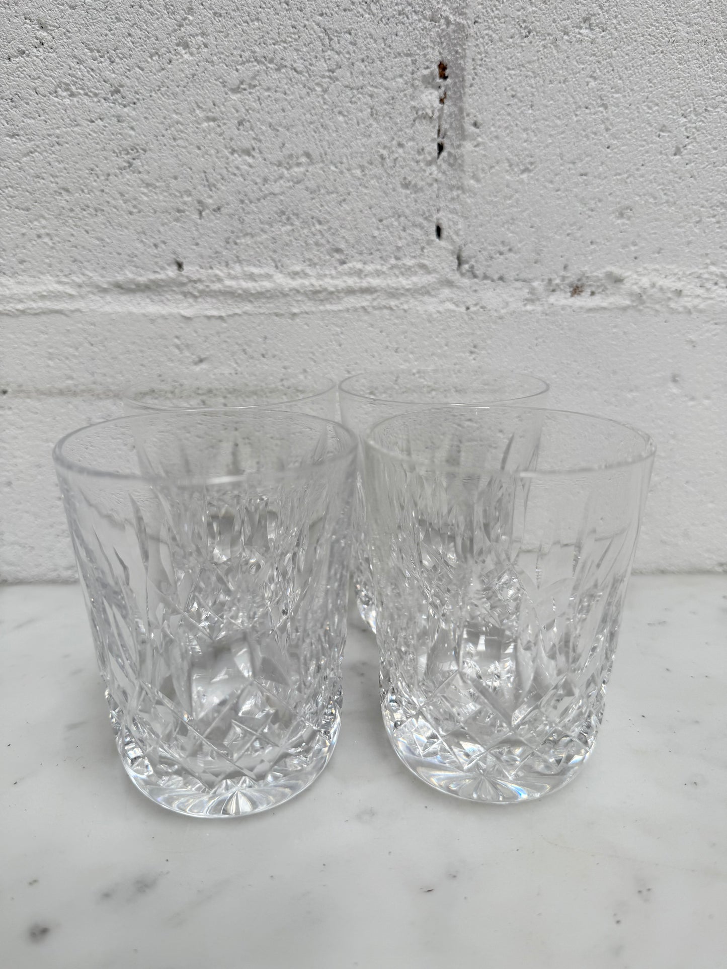 Vintage Set of Four Waterford Crystal Tumblers Lismore Pattern
