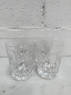 Vintage Set of Four Waterford Crystal Tumblers Lismore Pattern | Antique & Vintage | Moonee Ponds Antiques | Australia Wide Delivery