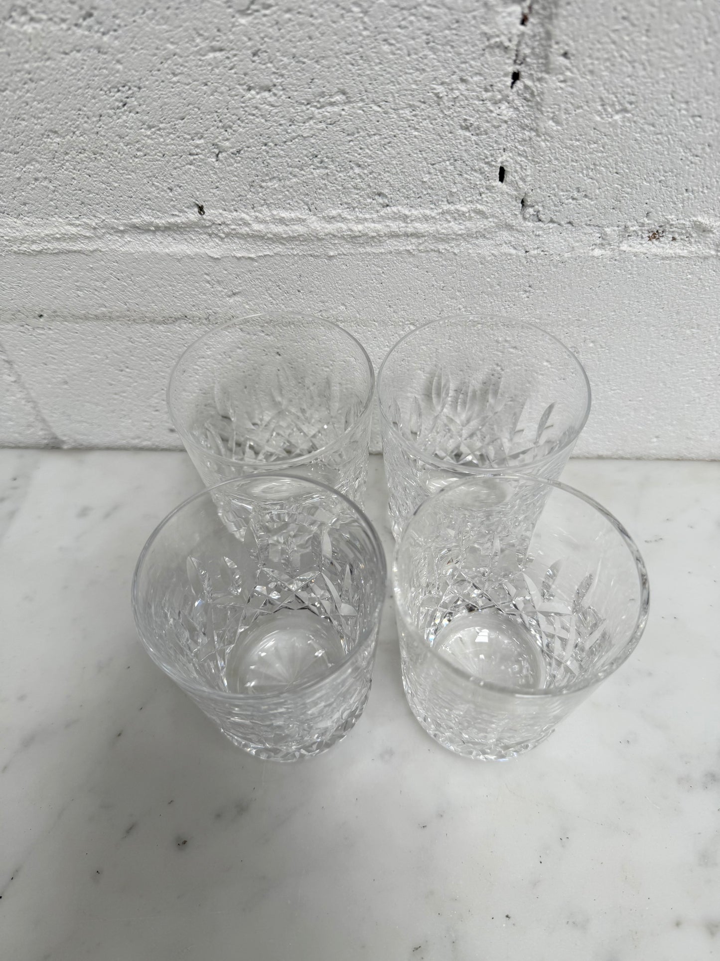 Vintage Set of Four Waterford Crystal Tumblers Lismore Pattern