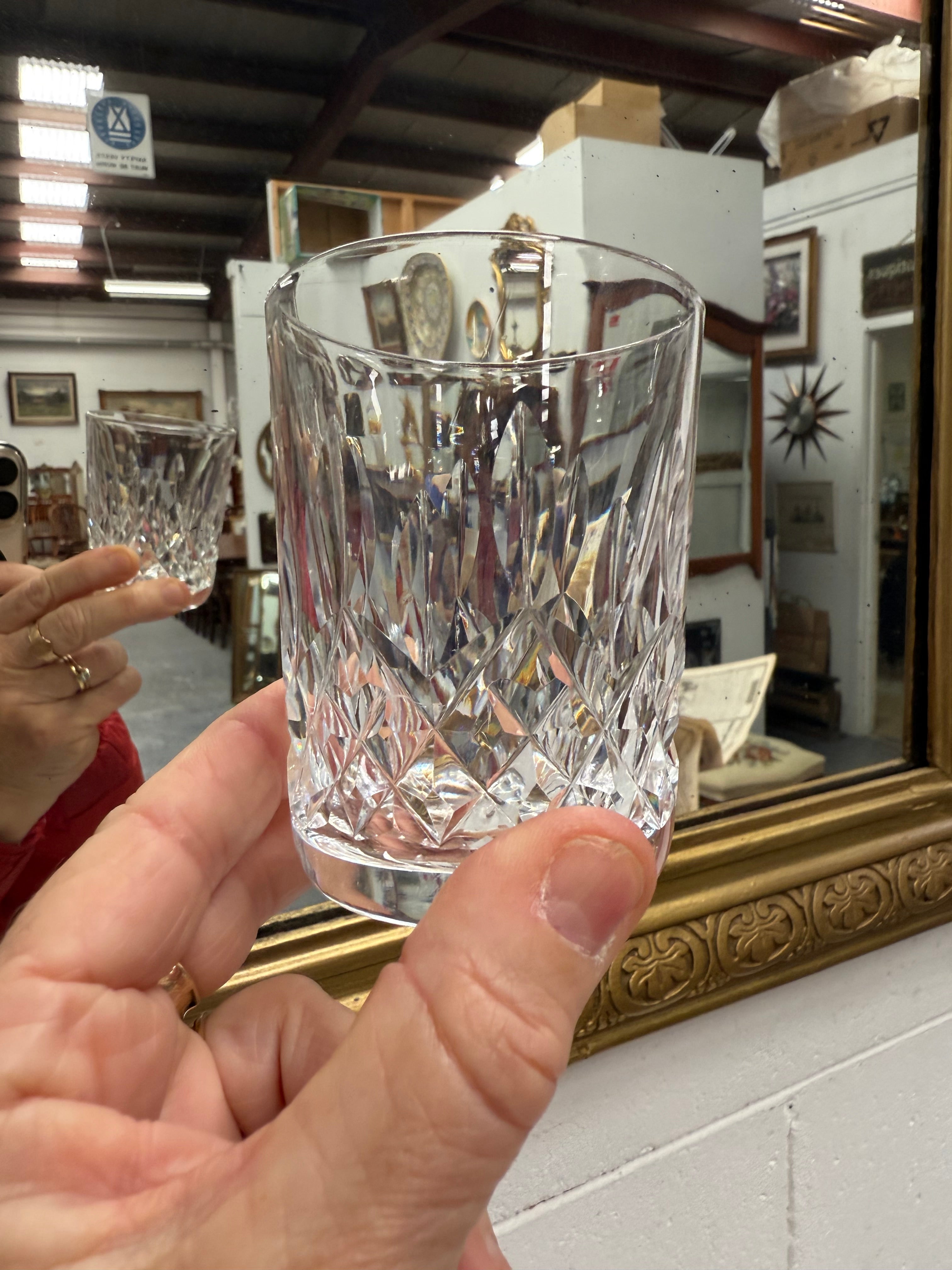 Vintage Set of Four Waterford Crystal Tumblers Lismore Pattern | Antique & Vintage | Moonee Ponds Antiques | Australia Wide